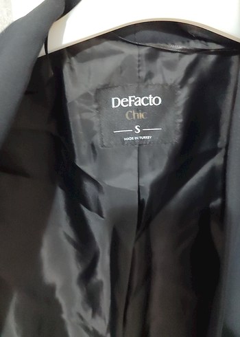 Defacto Düğmeli Siyah Kadın Blazer Ceket