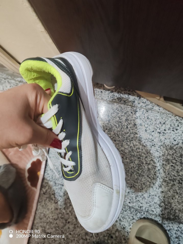 Beyaz Gri Bağcıklı Kadın Spor Ayakkabı - Görsel 2