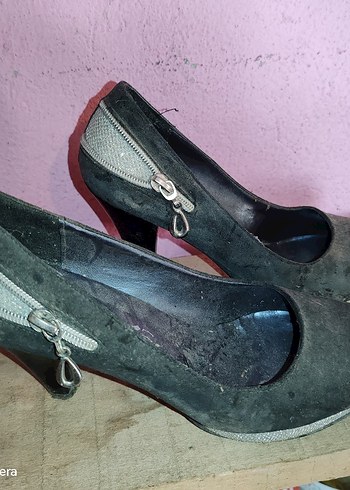 Beyaz Tokalı Kadın Yüksek Topuklu Stiletto - Görsel 3