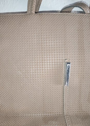 Bej Minimalist Kadın Çanta Fermuarlı - Görsel 2