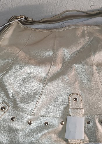 Bej Kadın Fermuarlı Günlük Çanta - Görsel 2