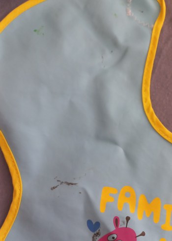 Mavi Baskılı Bebek Önlüğü - Görsel 2