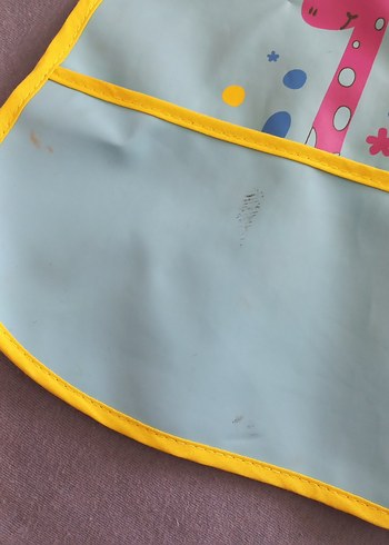 Mavi Baskılı Bebek Önlüğü - Görsel 3