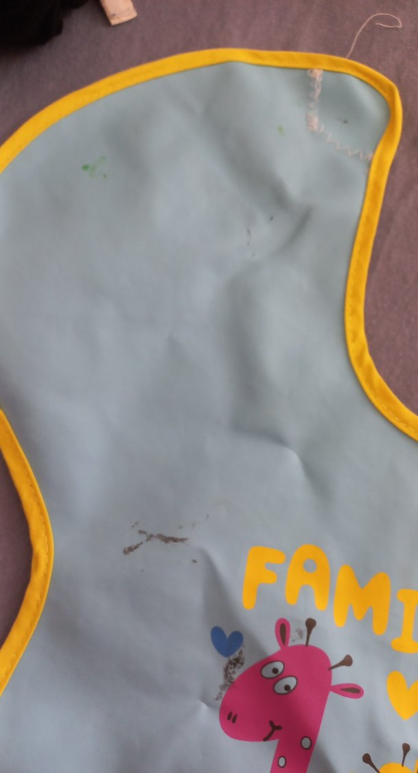 Mavi Baskılı Bebek Önlüğü - Görsel 2