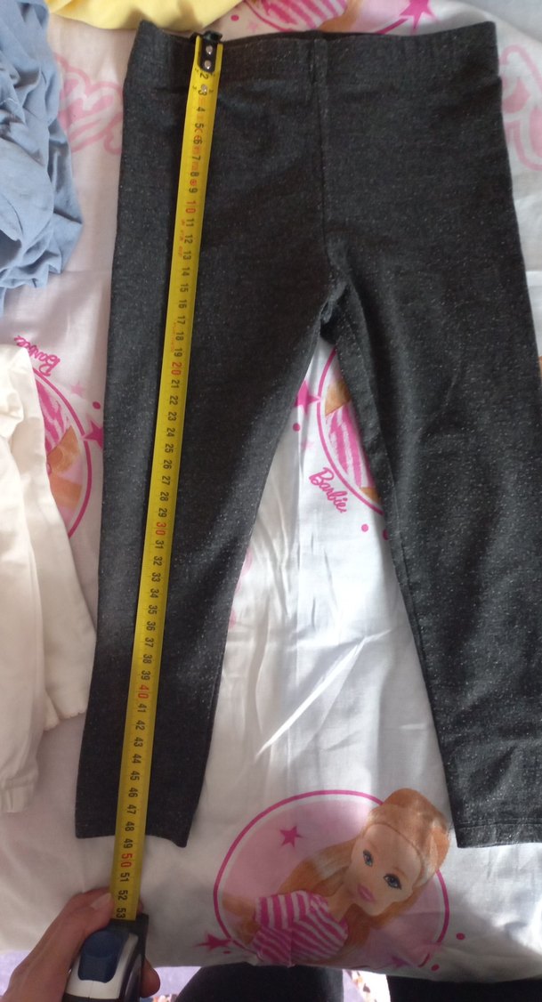 Beyaz Kız Çocuk Pamuklu Tayt - Görsel 4