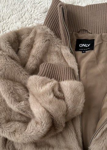 Kahverengi Peluş Detaylı Kadın Ceket - Görsel 4