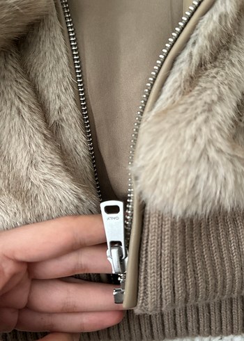 Kahverengi Peluş Detaylı Kadın Ceket - Görsel 5