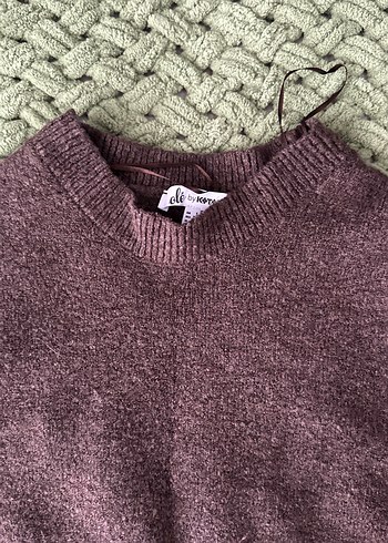 Kahverengi Örme Kadın Kazak - Görsel 3