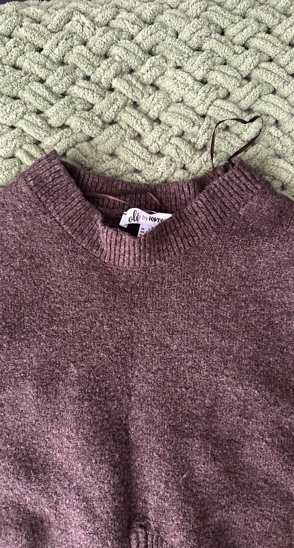 Kahverengi Örme Kadın Kazak - Görsel 3