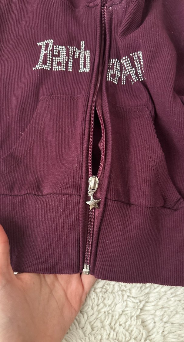 Bordo Kapüşonlu Fermuarlı Kadın Eşofman Takımı - Görsel 3