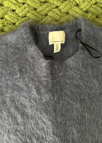 Mavi Kadın Örgü Kazak - Görsel 2