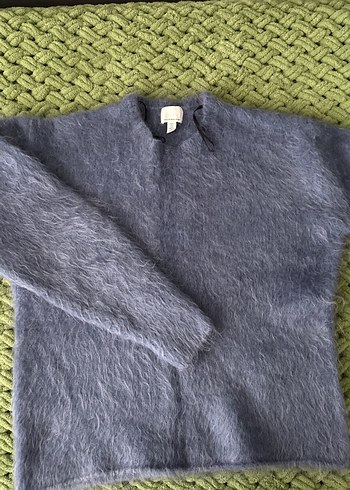 Mavi Kadın Örgü Kazak - Görsel 3