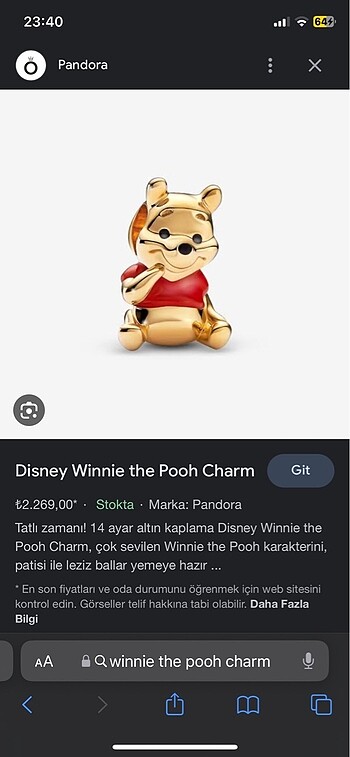 Winny the Pooh charm