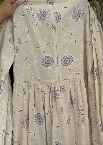 Beyaz Uzun Bohem Elbise - Görsel 7