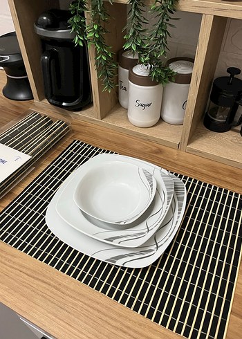 Beden English Home Bambu Amerikan Servis 4'lü Siyah