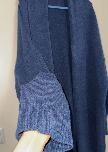 Lacivert Kadın Triko Midi Hırka - Görsel 4