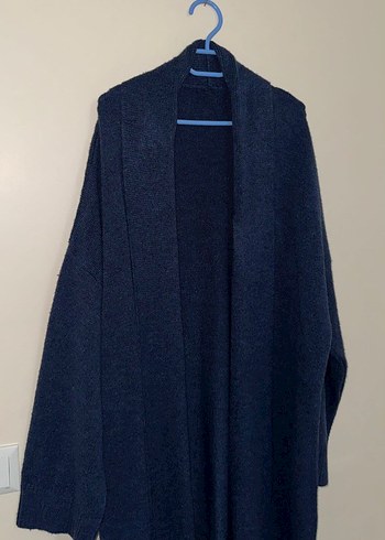 Lacivert Kadın Triko Midi Hırka - Görsel 2