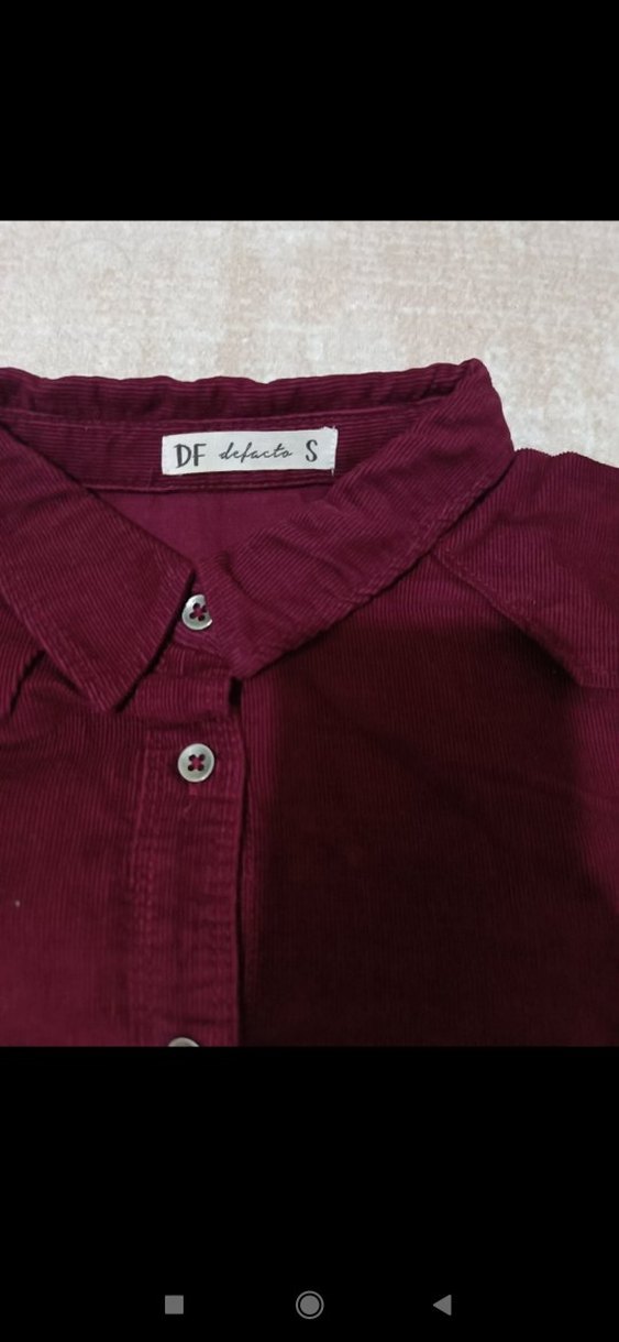 Bordo Kadın Süet Gömlek - Görsel 4