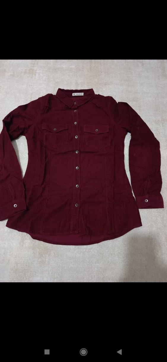 Bordo Kadın Süet Gömlek - Görsel 2