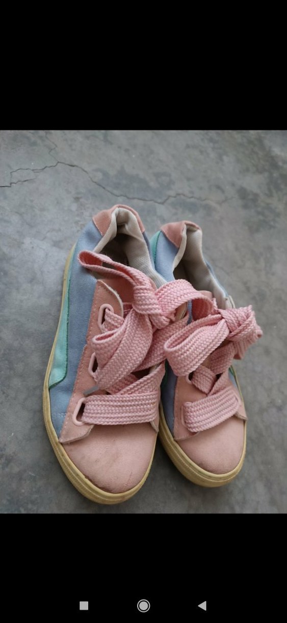 Pembe Bağcıklı Spor Ayakkabı - Görsel 3