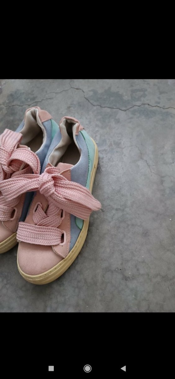 Pembe Bağcıklı Spor Ayakkabı - Görsel 2