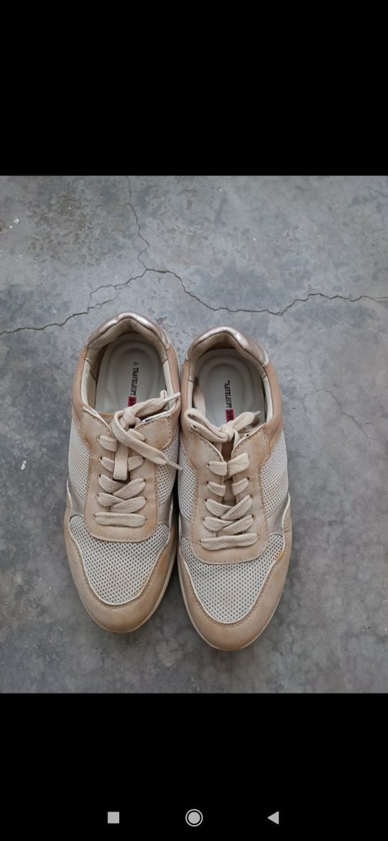 Bej Kadın Dolgu Topuklu Spor Ayakkabı - Görsel 2