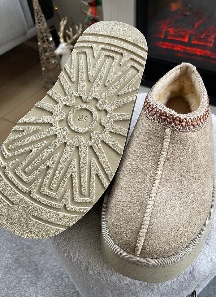 Ugg Bej Süet Tüylü - Görsel 3