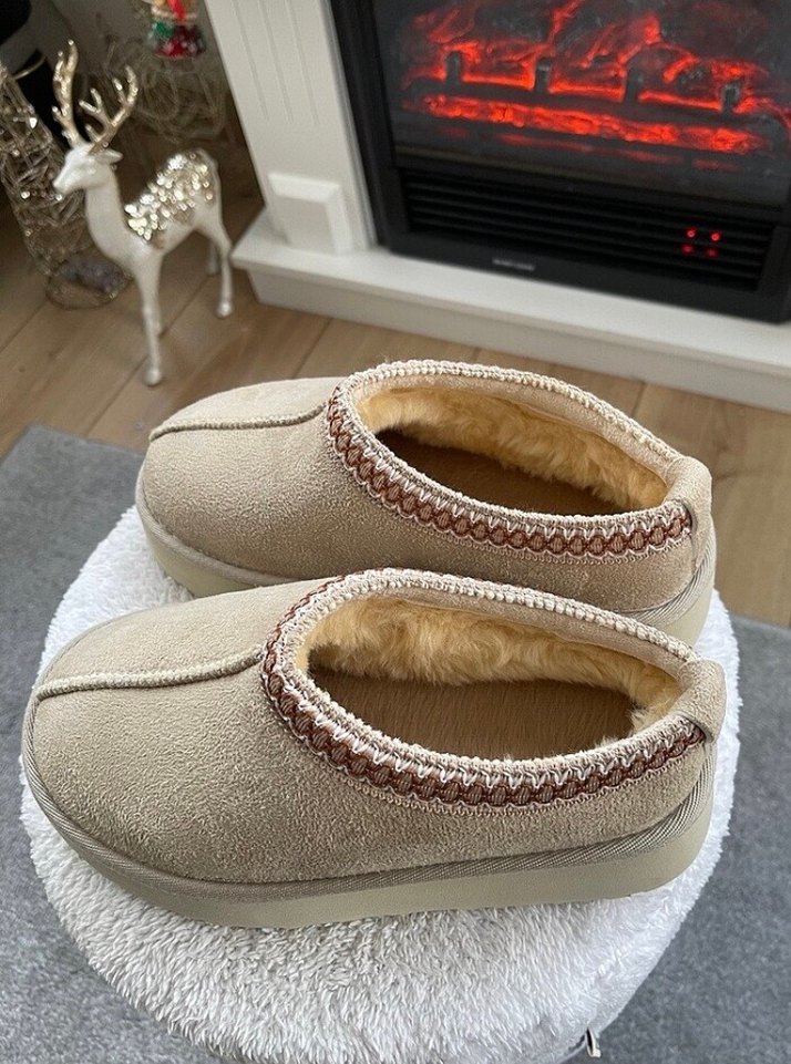 Ugg Bej Süet Tüylü - Görsel 5