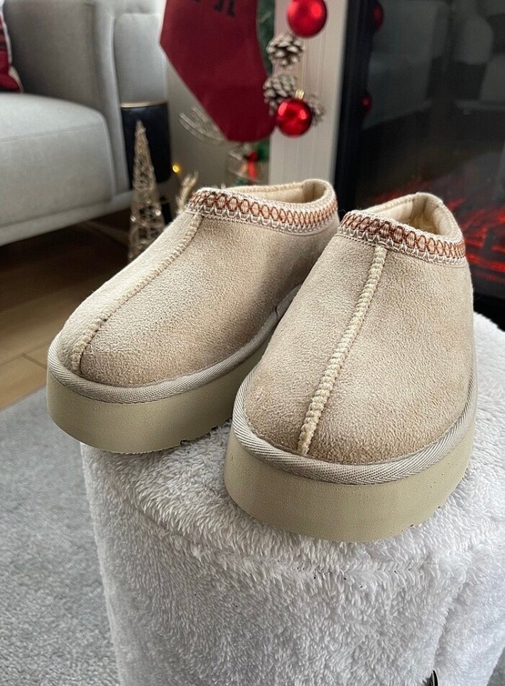 Ugg Bej Süet Tüylü - Görsel 2