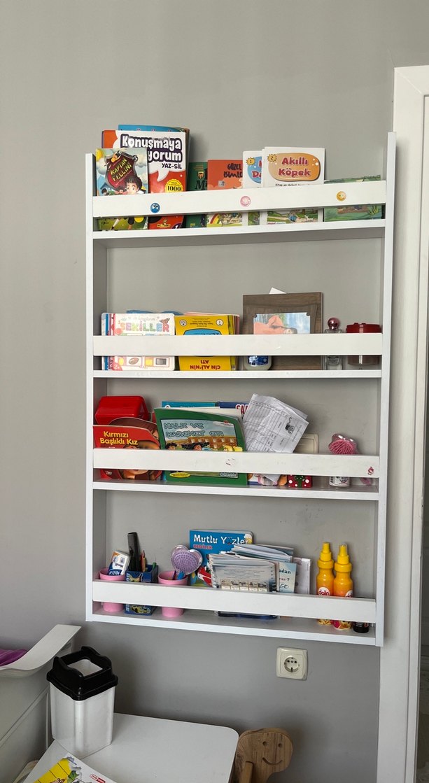 Beyaz Çocuk Kitaplığı Rafı - Görsel 2