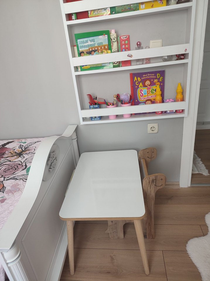 Beyaz Çocuk Kitap Rafı - Görsel 4