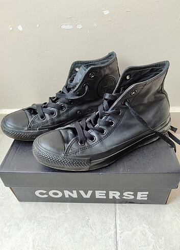 Siyah Deri Converse 