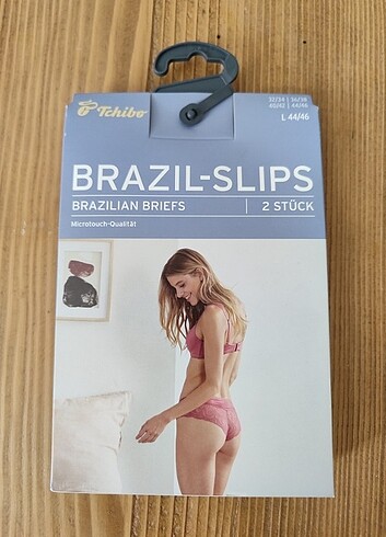 44 Beden pembe Renk Tchibo Brazilian Slip