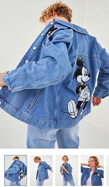 m Beden mavi Renk Mickey mouse kot ceket