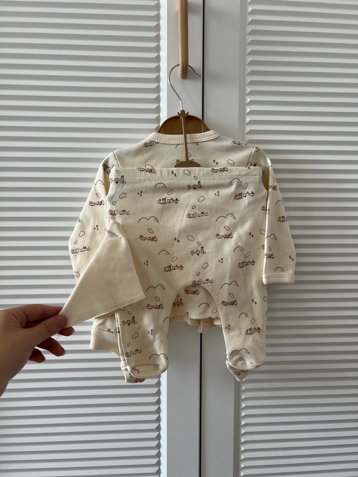 Bebek unisex  Pamuklu Hastane Kıyafeti - Görsel 2