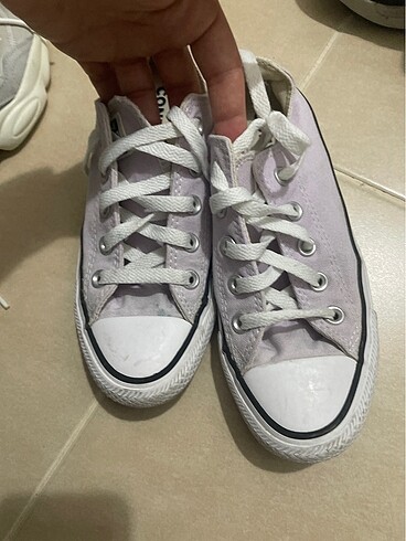 Converse kız çocuk lila bez ayakkabı