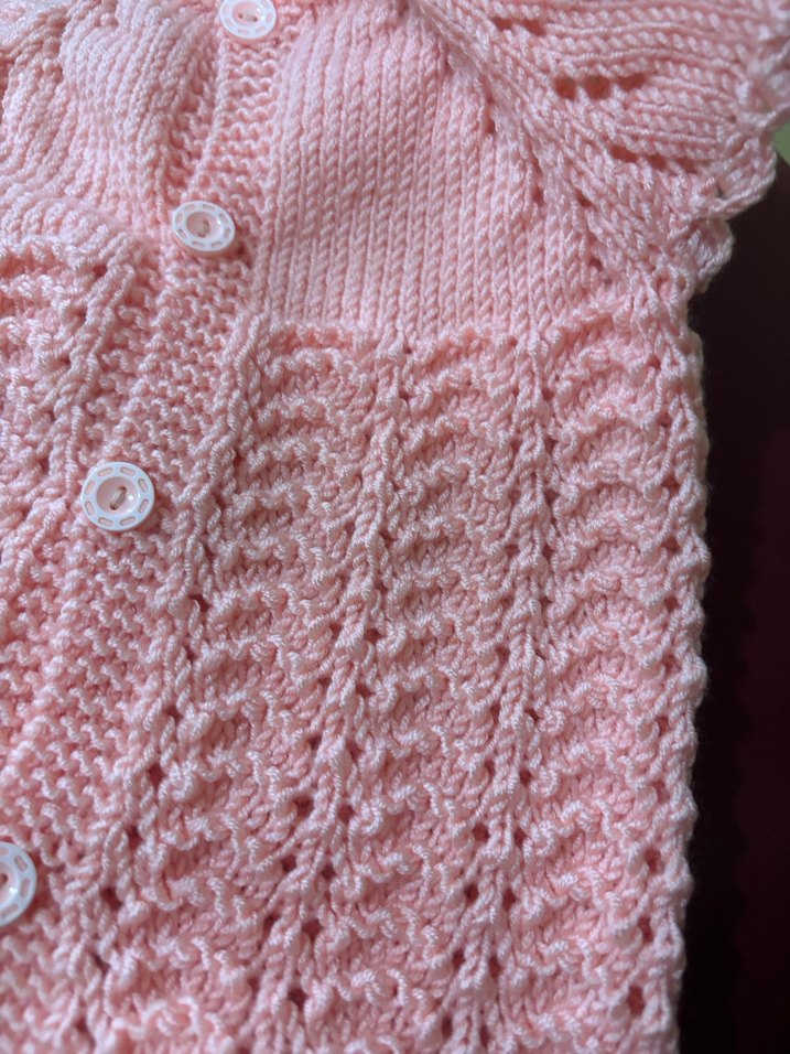 Kız Çocuk Pembe Örgü Kolsuz Hırka/Yelek - Görsel 3