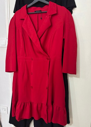 Kırmızı Ceket Elbise - Görsel 4