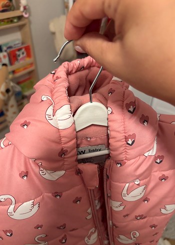 Pembe Kuğu Desenli Astronot Model Bebek Tulumu 3-6 Ay - Görsel 5