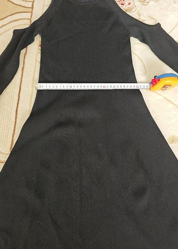 zara Siyah Uzun Kollu omuzları açık elbise - Görsel 5