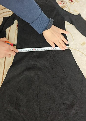 zara Siyah Uzun Kollu omuzları açık elbise - Görsel 4