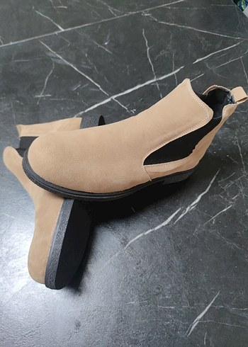 Bej Süet erkek Bot - Görsel 3