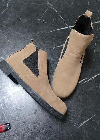 Bej Süet erkek Bot - Görsel 4