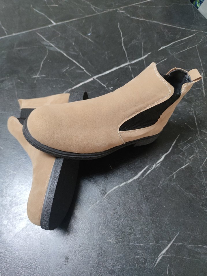 Bej Süet erkek Bot - Görsel 3