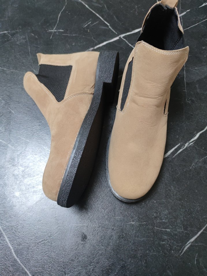 Bej Süet erkek Bot - Görsel 5