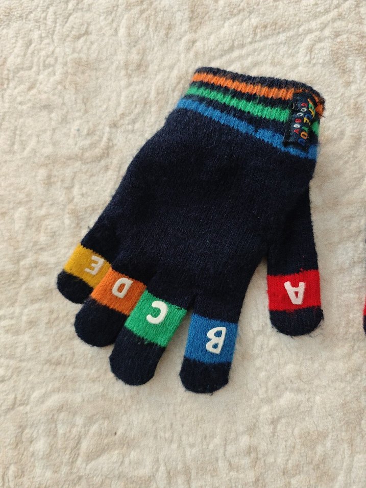 Çok Renkli Erkek Örgü Eldivenler - Görsel 2