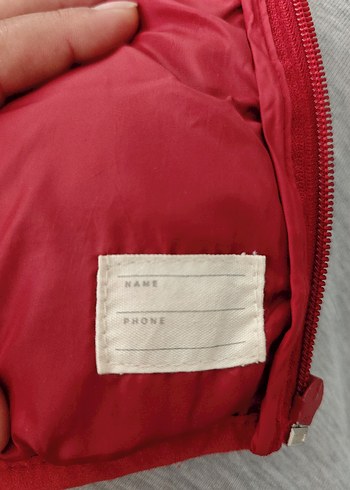 Kırmızı  Kapüşonlu mango marka Kız çocukŞişme Yelek 3yaş içindir - Görsel 5