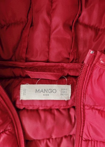 Kırmızı  Kapüşonlu mango marka Kız çocukŞişme Yelek 3yaş içindir - Görsel 3