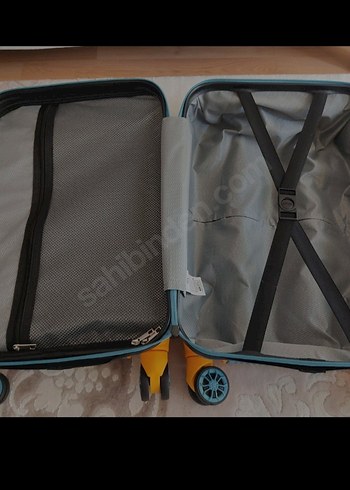 Cap Polo's Turkuaz Fermuarlı Kabin Boy Valiz - Görsel 2