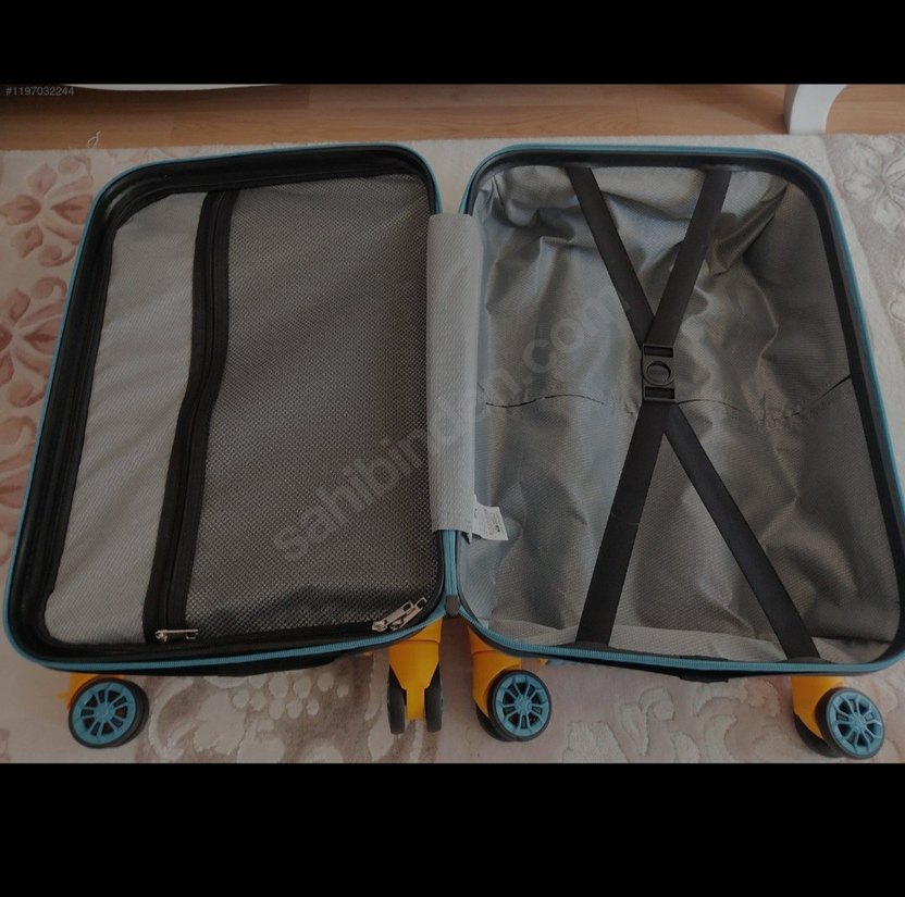 Cap Polo's Turkuaz Fermuarlı Kabin Boy Valiz - Görsel 2